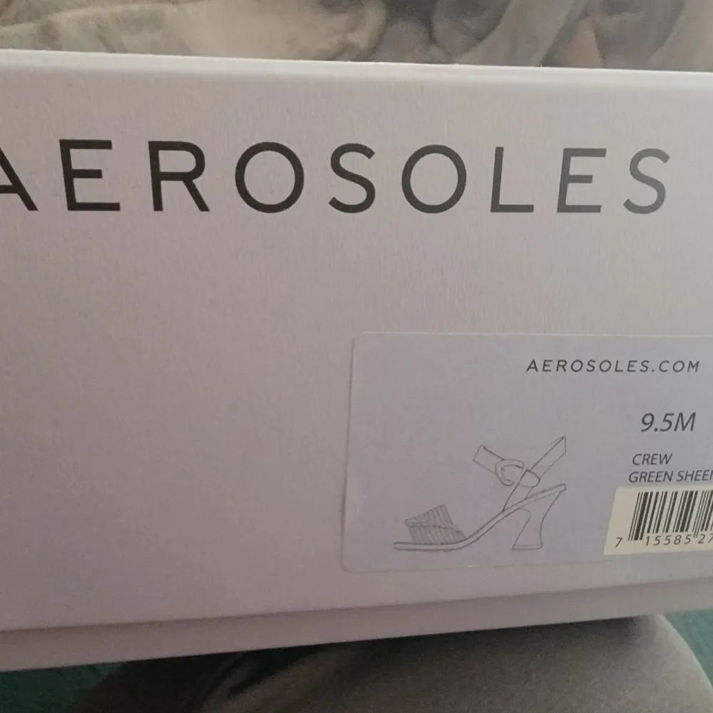 AEROSOLES Sheen Yellow Strappy Block-Heel Sandal